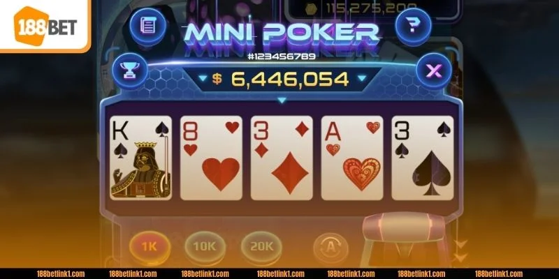 Game Mini Poker Là Gì? Mẹo Chơi Cho Tân Thủ 188BET Cược Poker Mini cần có mẹo chơi thực chiến khôn ngoan.