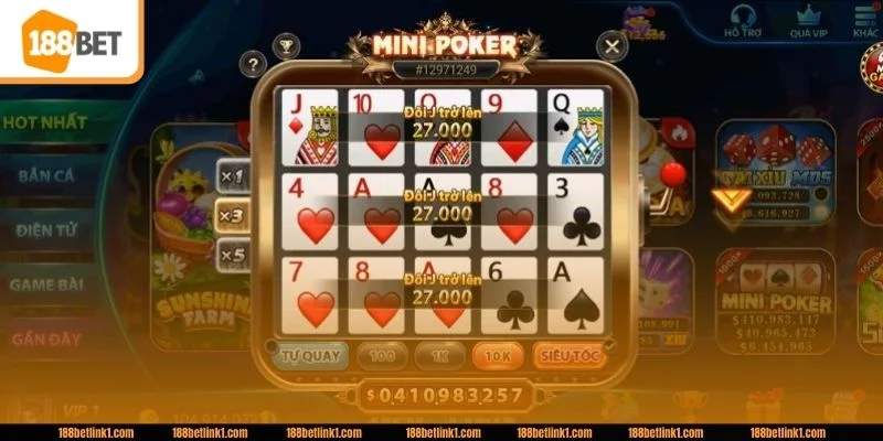 Game Mini Poker Là Gì? Mẹo Chơi Cho Tân Thủ 188BET Luật chơi Mini Poker đa được rút gọn rất nhiều.